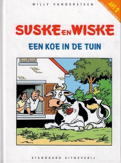 Een koe in de tuin